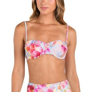 L’Agence Womens  Alexandria Soft Cloud Structured Bra Bikini Top, White